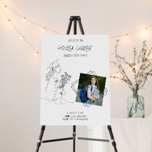 Modern Graduation Black & white line art graduate Foam Board