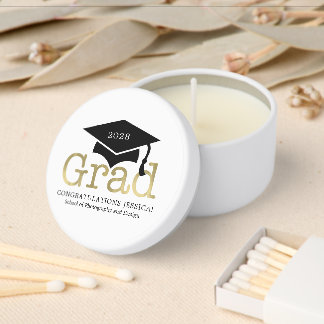 Modern Graduation Cap Mini Candle Favors