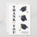 Modern Graduation Cap Thank You Card | Zazzle