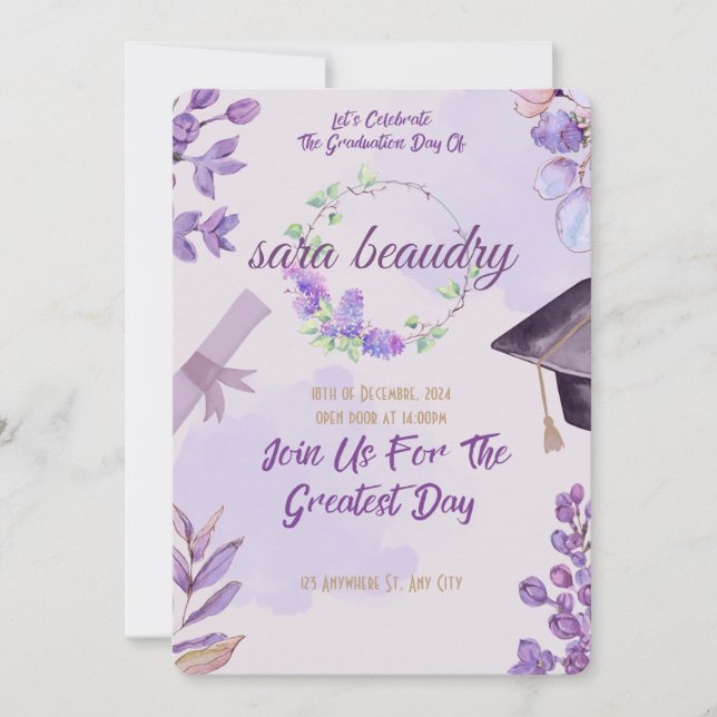 modern graduation card (Front)