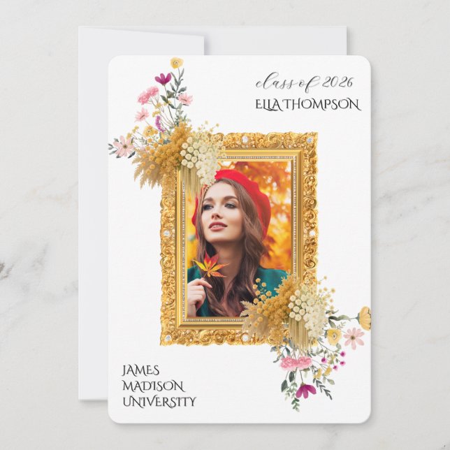 Modern Graduation Celebration  Invitation (Front)