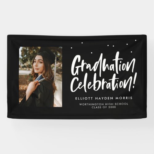Modern graduation celebration party banner