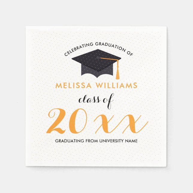 Modern Graduation Class Of 2017 Paper Napkins (Front)