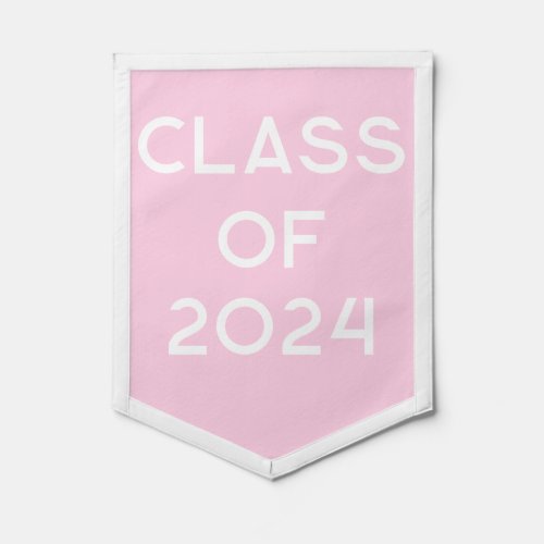 Modern Graduation Class Of 2024 Custom Year Simple Pennant