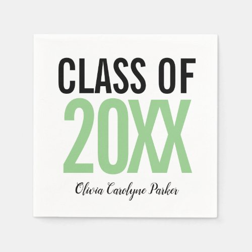  Modern Graduation CLASS OF  Napkins