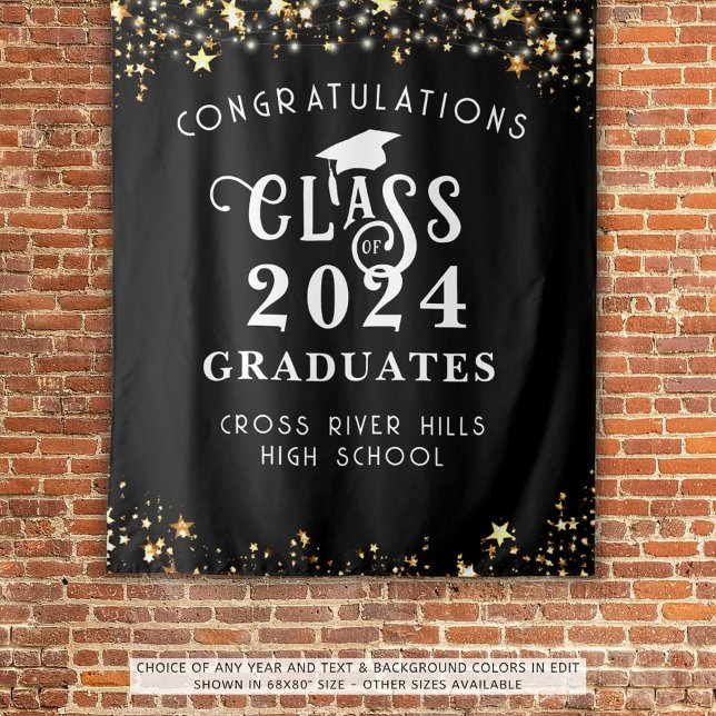 Modern Graduation Class Year Congrats Backdrop (Creator Uploaded)