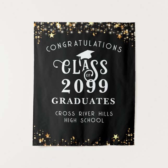 Modern Graduation Class Year Congrats Backdrop (Front)