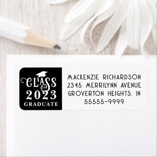 Modern Graduation Class Year Custom Color Label