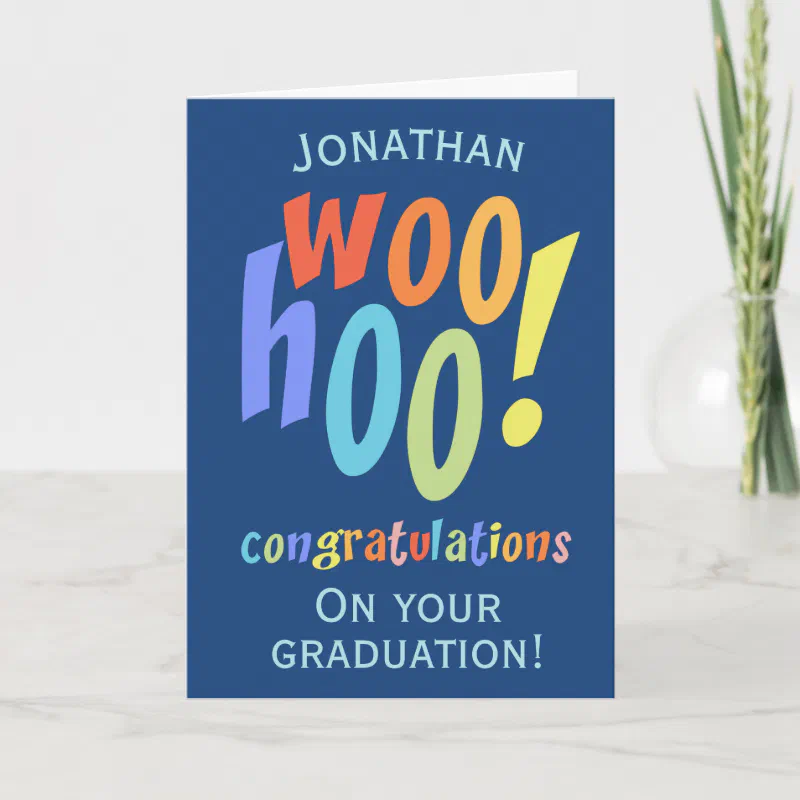 Modern Graduation Congratulations  Card (Front)
