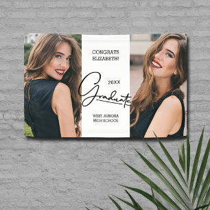 Modern Graduation Congratulations Photo Banner