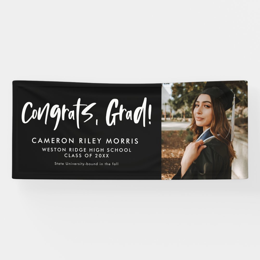 Modern Graduation Congratulations Photo Banner Zazzle modern-graduation-congratulations-photo-banner-zazzle