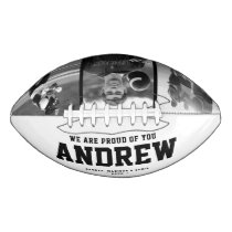 Modern Graduation Gift Cool Black and White Trendy Football Modern Graduation Gift Cool Black and White Trendy Football