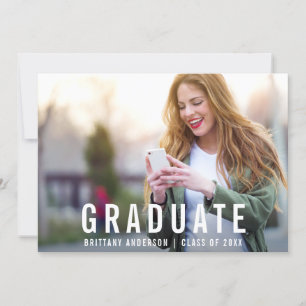 Modern Graduation Graduate Photo Announcement