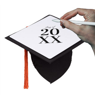 Modern Graduation Guest Book Signature Cap Topper