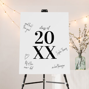 Modern Graduation Guest Book Signature Sign