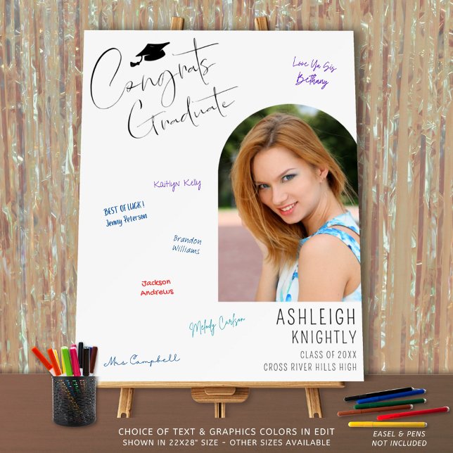 Modern Graduation Guest Signatures Arch Photo Foam Board (Creator Uploaded)