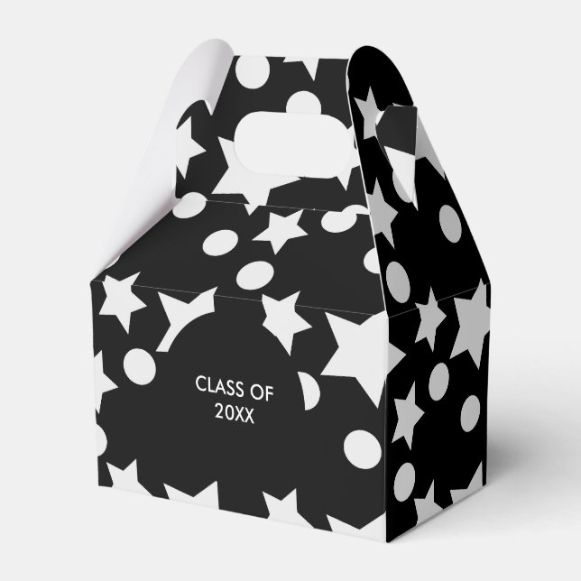 Modern Graduation Huge Star and Dots 2020 Grad Favor Boxes (Front Side)