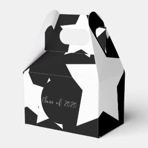 Modern Graduation Huge Star Black White 2020 Grad Favor Boxes