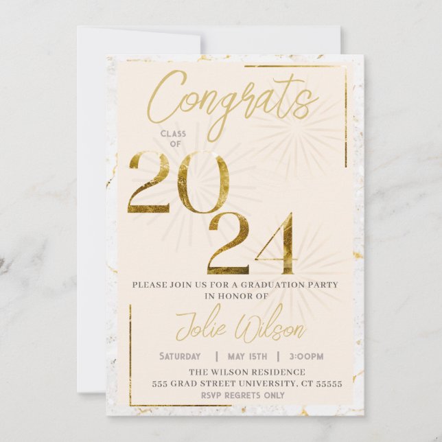 Modern Graduation Invitation Grad Announcement (Front)