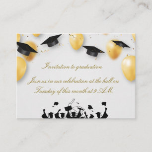Modern Graduation Invitation with Graduation Cap