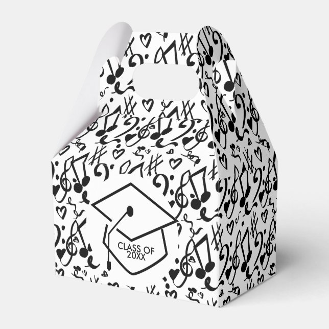 Modern Graduation Musican Music 2020 Grad Favor Boxes (Front Side)