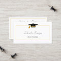 Modern Graduation Name Card Insert Gold Frame | Zazzle