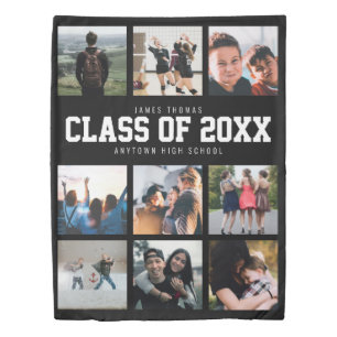 Modern Graduation Nine Instagram Photo Collage Duvet Cover