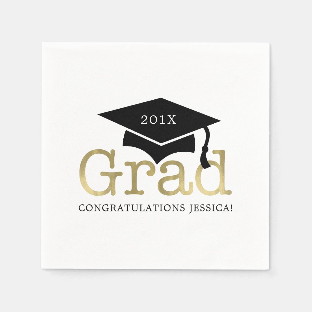 Modern Graduation Paper Napkins Zazzle