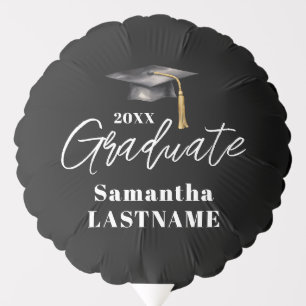 Modern Graduation Party Class of 20XX Custom Paper Balloon