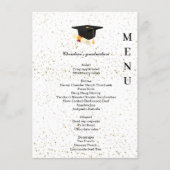 Modern Graduation party dinner menu | Zazzle