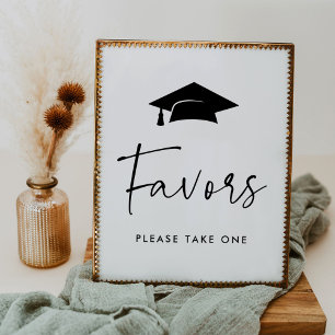 Modern Graduation Party Favors Sign