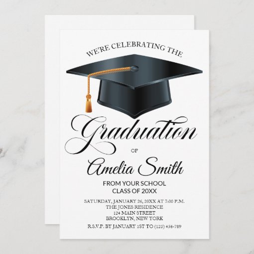 Modern Graduation Party Invitation | Zazzle