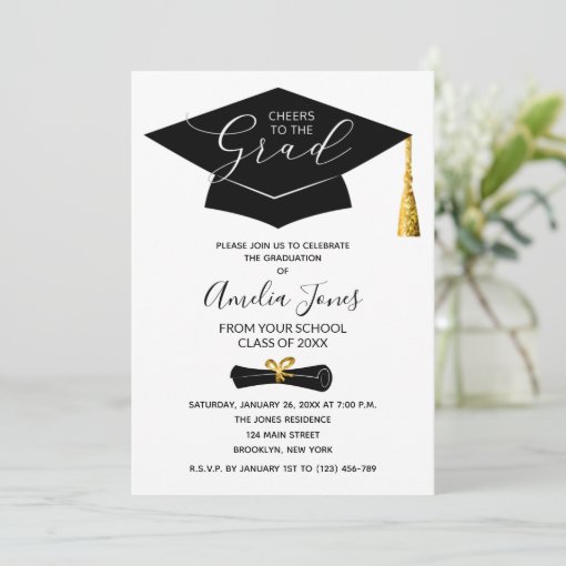 Modern Graduation Party Invitation | Zazzle