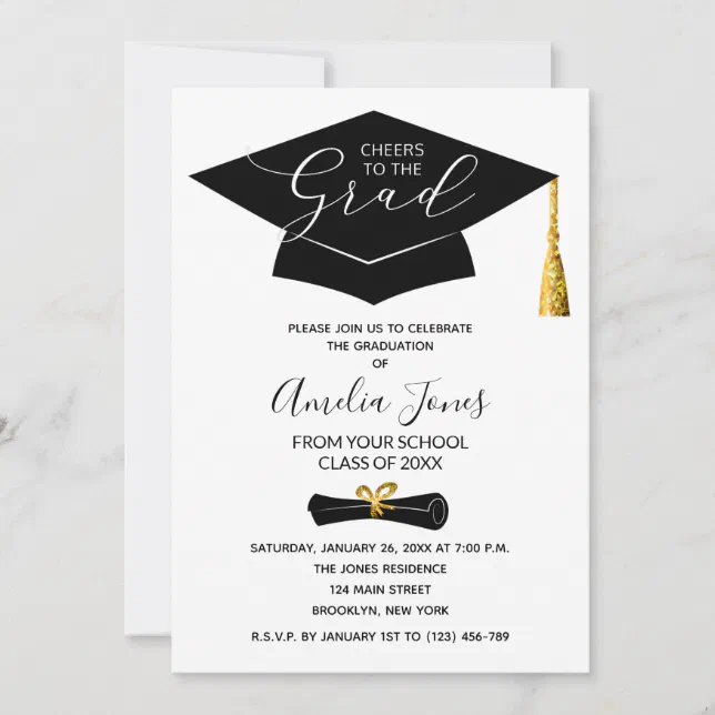 Modern Graduation Party Invitation | Zazzle