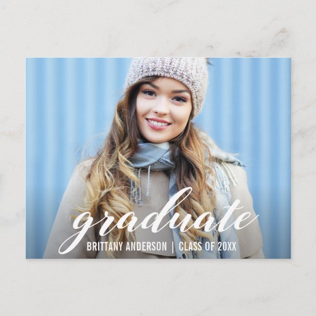Modern Graduation Party Invitation |  Photo B (Front)