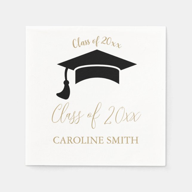 Modern Graduation Party Napkins (Front)