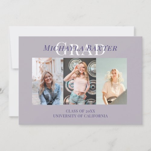 Modern   Graduation Party Photo collage Invitation