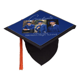 Modern Graduation Party Photo Display Cap Topper