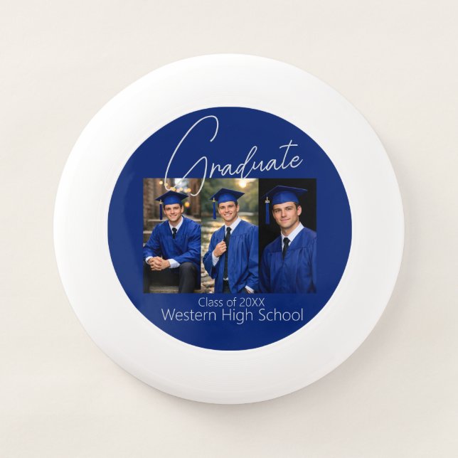 Modern Graduation Party Photo Display Wham-O Frisbee (Front)