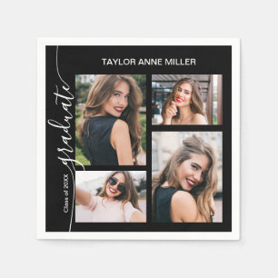 Modern Graduation Party Photo Napkins