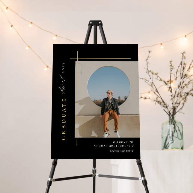 Modern Graduation Party Photo Welcome Foam Board (In Situ (Stand))