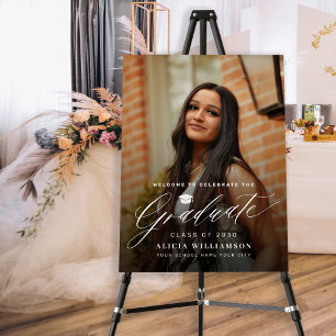Modern graduation party photo welcome foam board