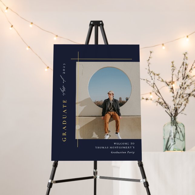 Modern Graduation Party Photo Welcome Foam Board (In Situ (Stand))