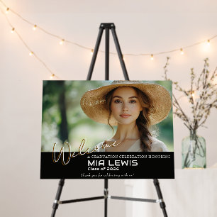 Modern Graduation Party Welcome Photo  Foam Board