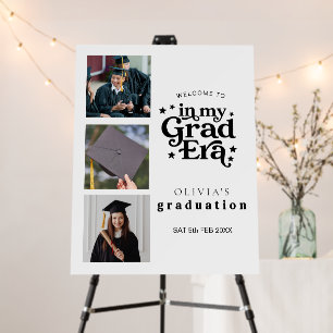 Modern Graduation Party Welcome Sign with Photos