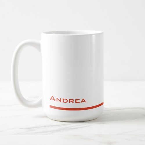 Modern Graduation Personalized Red Script Coffee Mug