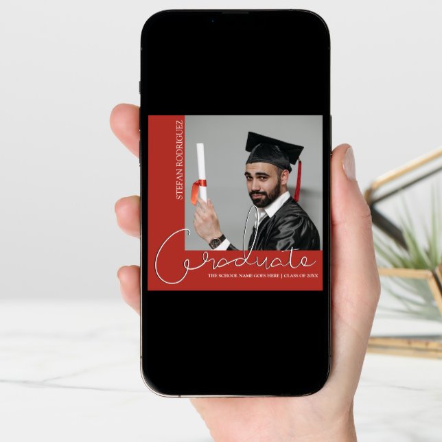 Modern Graduation Photo Announcement (Front Digital)