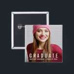 Modern Graduation Photo Announcement Button<br><div class="desc">Modern Graduation Photo Announcement Button</div>