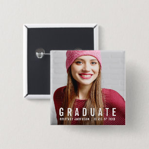 Modern Graduation Photo Announcement Button