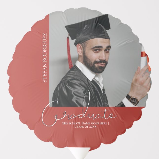 Modern Graduation Photo Balloon (Front)
